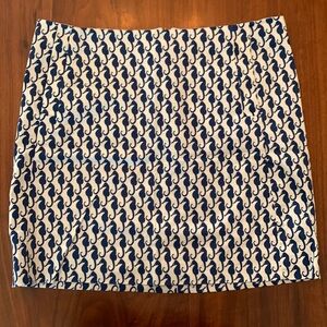 J Crew Cotton Seahorse Mini Skirt